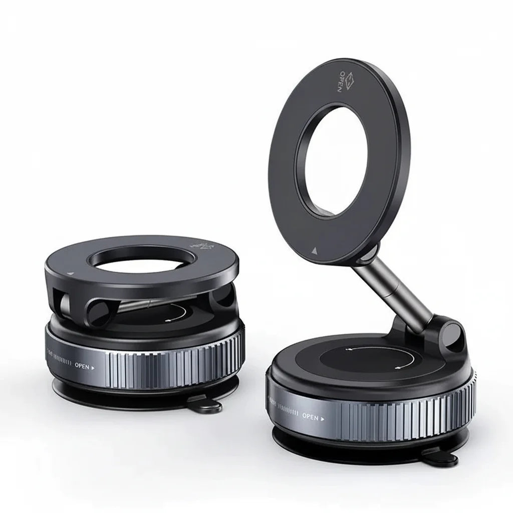 360-degree folding magnetic phone holder for car and desk