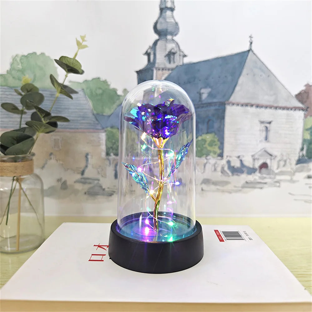 LED Eternal Rose Light – 24K Gold Foil Flower Gift