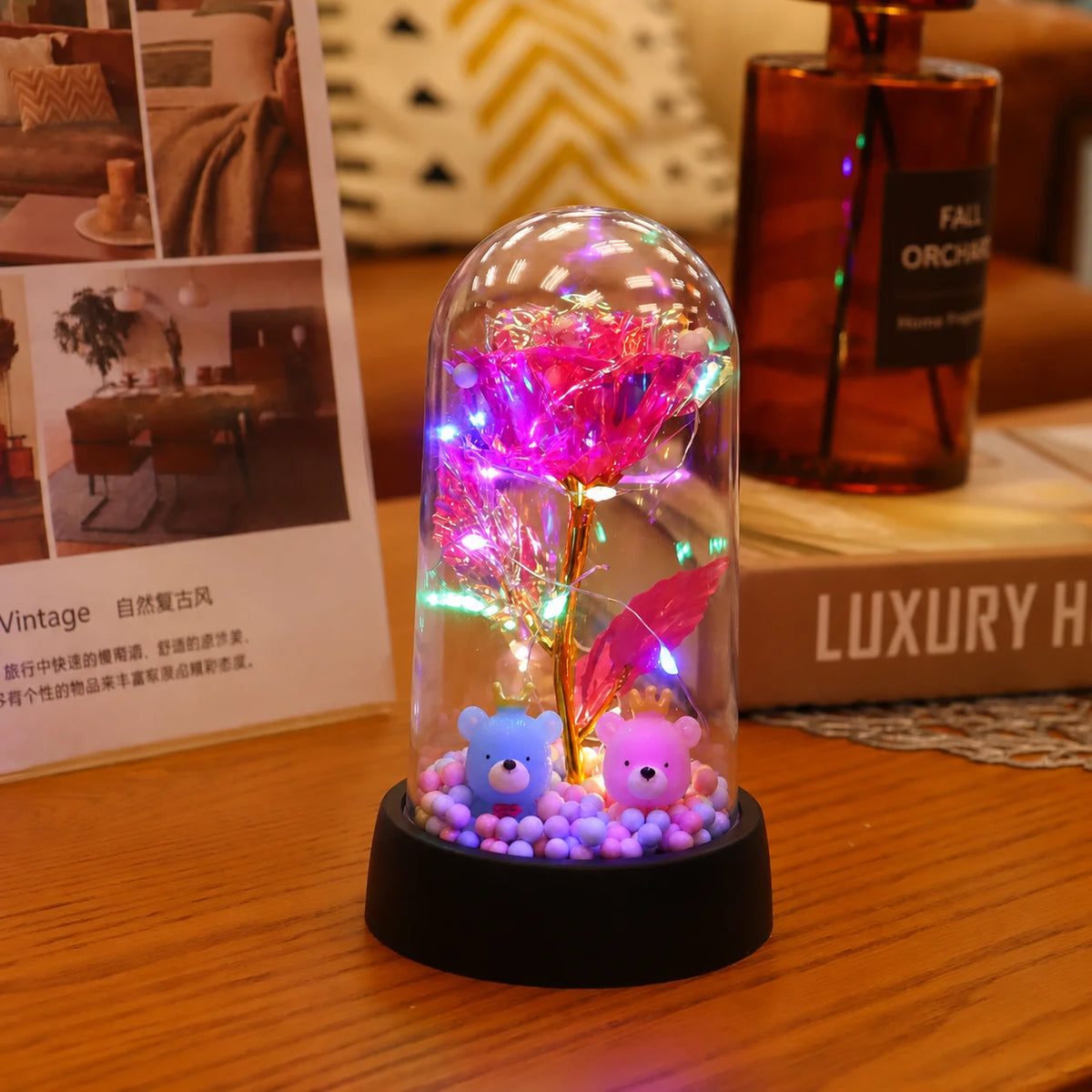 LED Eternal Rose Light – 24K Gold Foil Flower Gift