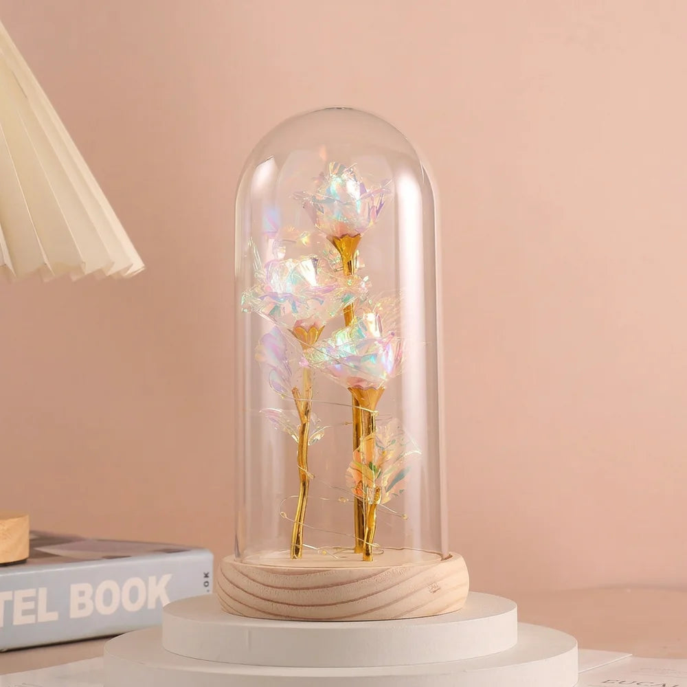 LED Eternal Rose Light – 24K Gold Foil Flower Gift