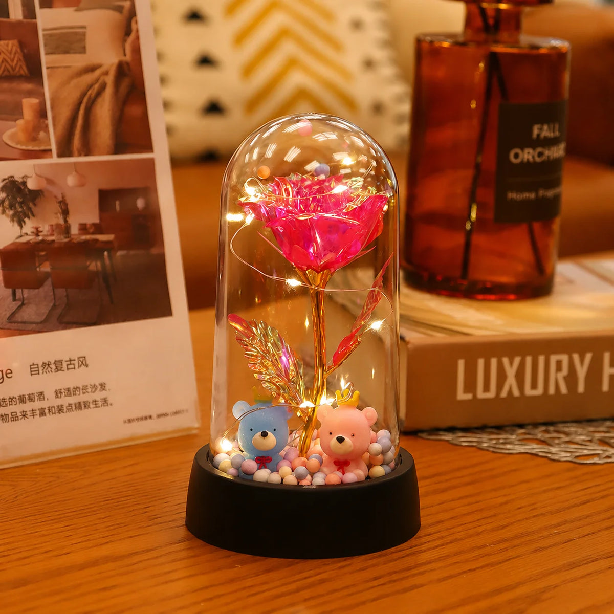 LED Eternal Rose Light – 24K Gold Foil Flower Gift