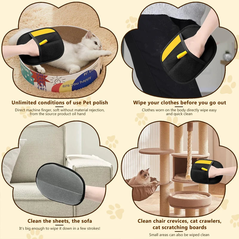 Pet Hair Removal Glove – Double-Sided Deshedding Brush