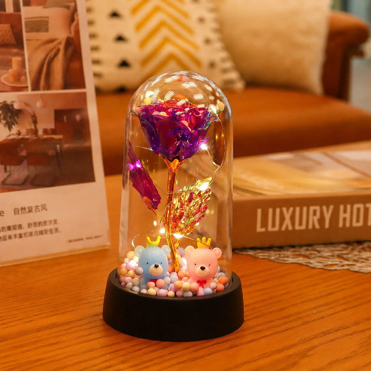 LED Eternal Rose Light – 24K Gold Foil Flower Gift