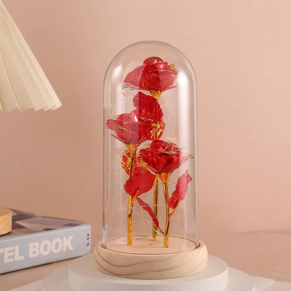 LED Eternal Rose Light – 24K Gold Foil Flower Gift