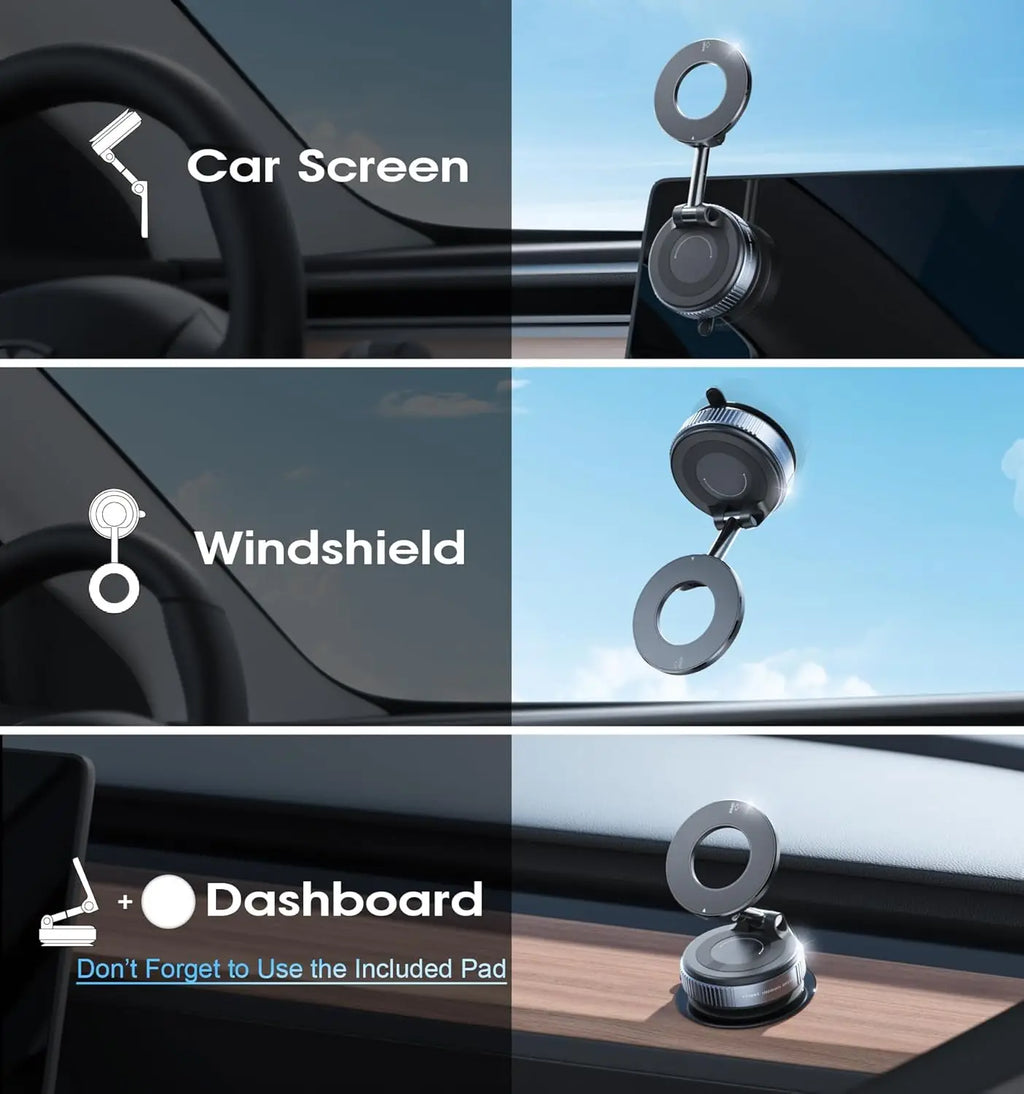 Magnetic Phone Holder – 360° Folding Car & Desk Mount