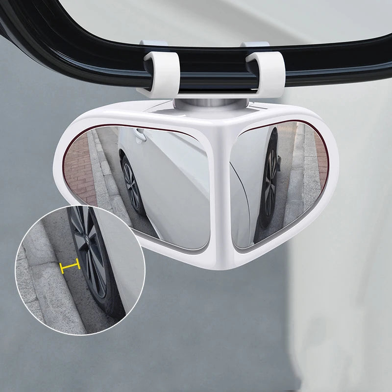 360° Adjustable Blind Spot Mirror – Dual Wide Angle Auxiliary Rearview Mirror for Car Front & Rear Wheels