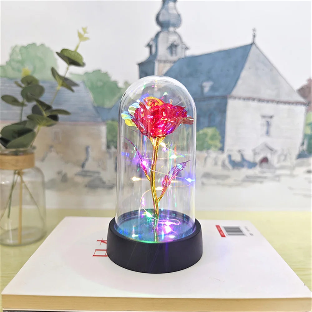 LED Eternal Rose Light – 24K Gold Foil Flower Gift