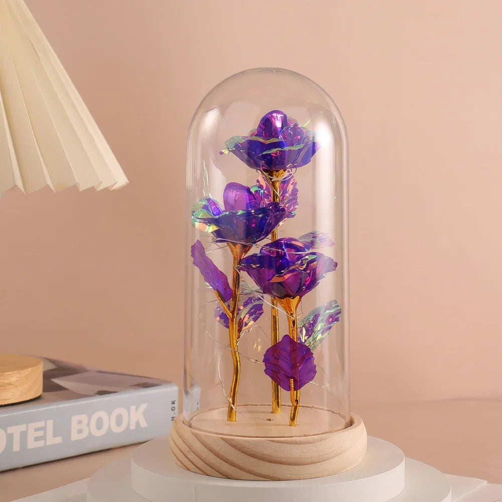 LED Eternal Rose Light – 24K Gold Foil Flower Gift