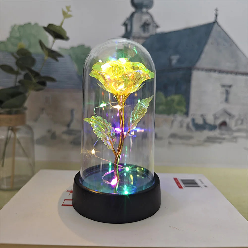 LED Eternal Rose Light – 24K Gold Foil Flower Gift