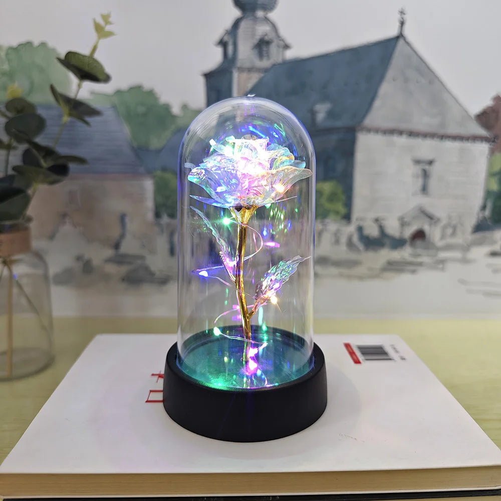 LED Eternal Rose Light – 24K Gold Foil Flower Gift