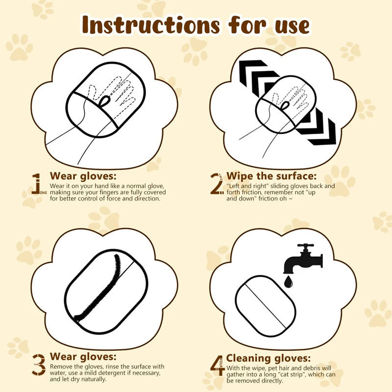 Pet Hair Removal Glove – Double-Sided Deshedding Brush