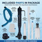 Electric Aquarium Gravel Cleaner & Vacuum - Battery Operated Water Changer